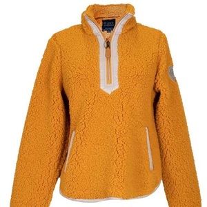 Simply Southern Mustard Yellow 1/4 Zip Sherpa